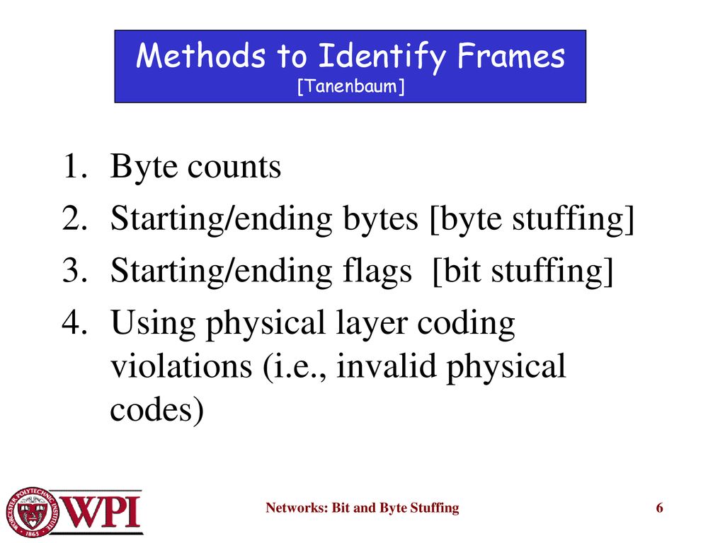 Networks: Bit and Byte Stuffing - ppt download